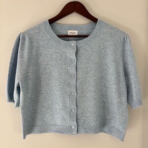Song of Style by Aimee Song Light Blue Short Sleeve Cardigan – Size Medium